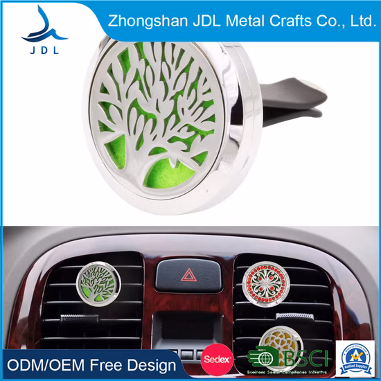 Chinese Supplier Wholesale Car Perfume Bottle Air Fresher Glass Custom Paper Car Fragrance with Wooden Lid Air Freshener Hanging The Car with Empty