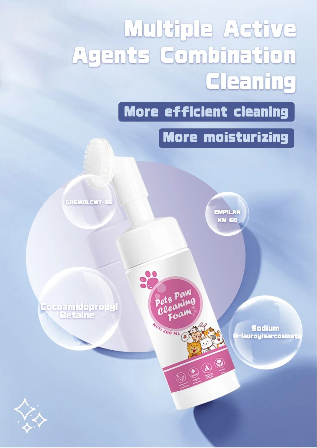 OEM Skin-Friendly Pet Cleaning Shampoos Customer Loge